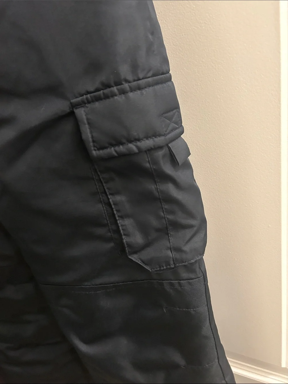 Kids Black Insulated Snow Pants